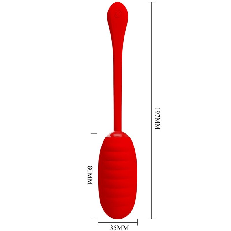 PRETTY LOVE - KIRK RECHARGEABLE VIBRATION EGG RED