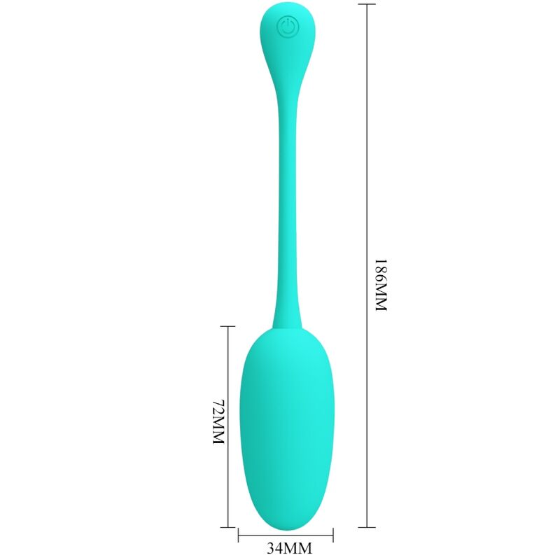 PRETTY LOVE - KNUCKER WATER GREEN RECHARGEABLE VIBRATION EGG