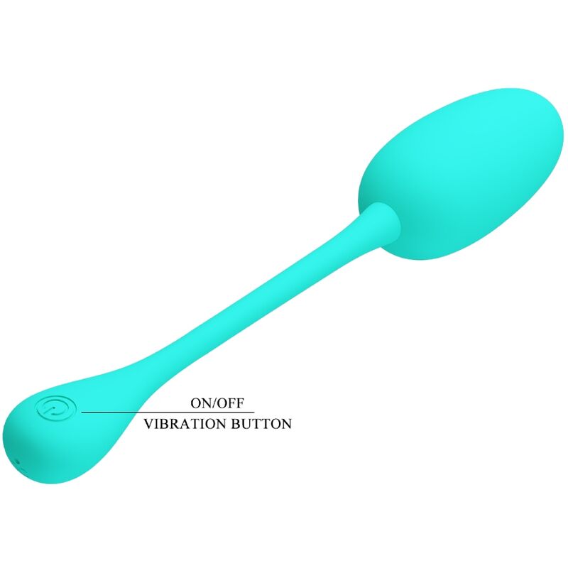 PRETTY LOVE - KNUCKER WATER GREEN RECHARGEABLE VIBRATION EGG