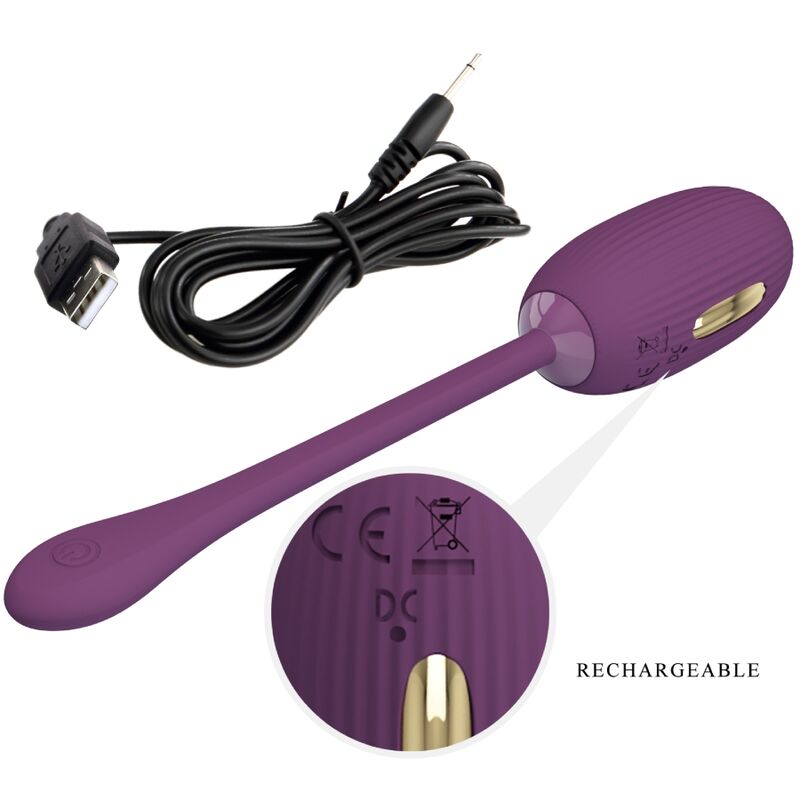 PRETTY LOVE - DOREEN PURPLE RECHARGEABLE VIBRATION EGG