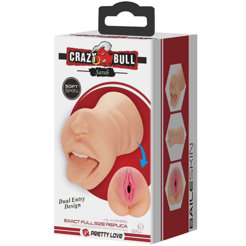CRAZY BULL - SARAH VAGINA-SHAPED DOUBLE ENTRANCE MASTUBADOR