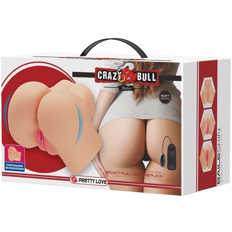 CRAZY BULL - REALISTIC VAGINAL AND ANUS VIBRATOR HAILEY