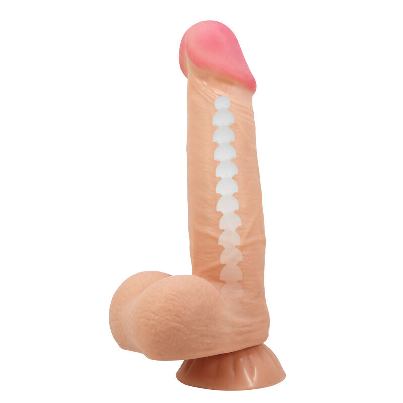 PRETTY LOVE - SLIDING SKIN SERIES REALISTIC DILDO WITH SLIDING SKIN SUCTION 8.25"