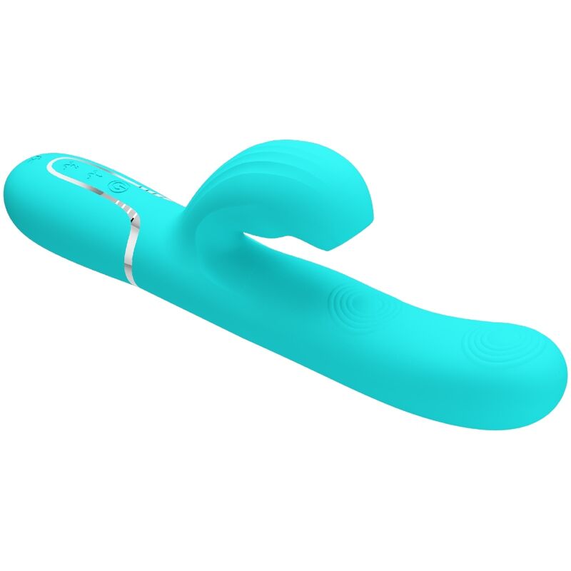 PRETTY LOVE - PERLITA MULTIFUNCTIONAL 3-IN-1 G-SPOT VIBRATOR AQUA GREEN