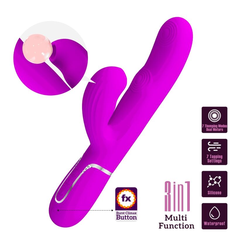 PRETTY LOVE - PERLITA MULTIFUNCTIONAL 3-IN-1 G-SPOT VIBRATOR VIOLET