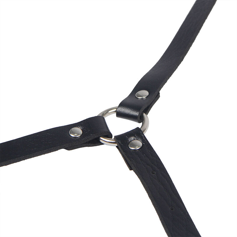SUBBLIME - LEATHER BODY HARNESS, BLACK, ONE SIZE