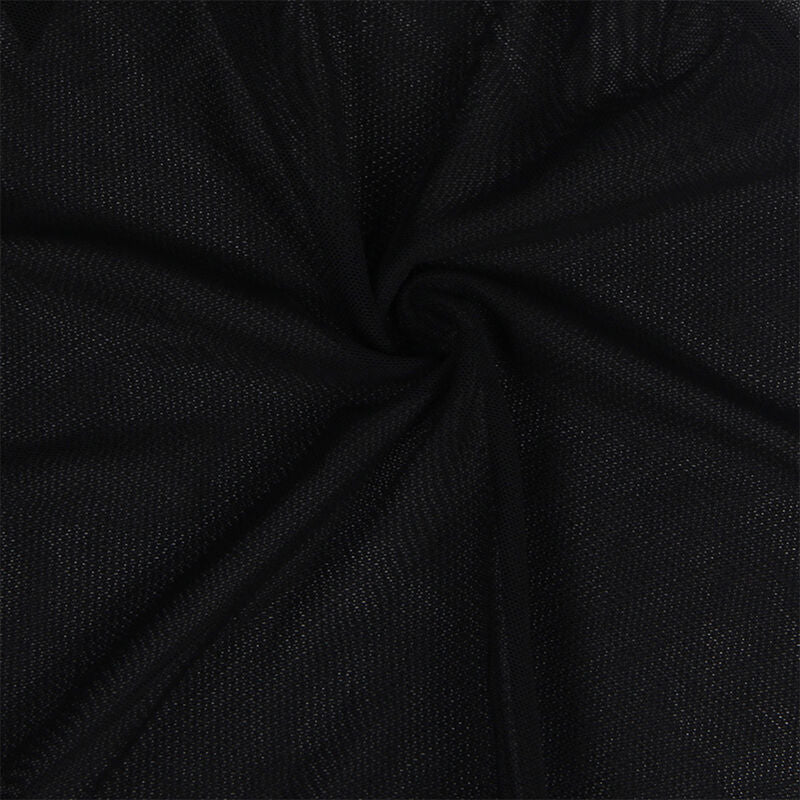 SUBBLIME - BABYDOLL TUUSAL FABRIC WITH LACE AND FLORAL DETAIL BLACK L/XL