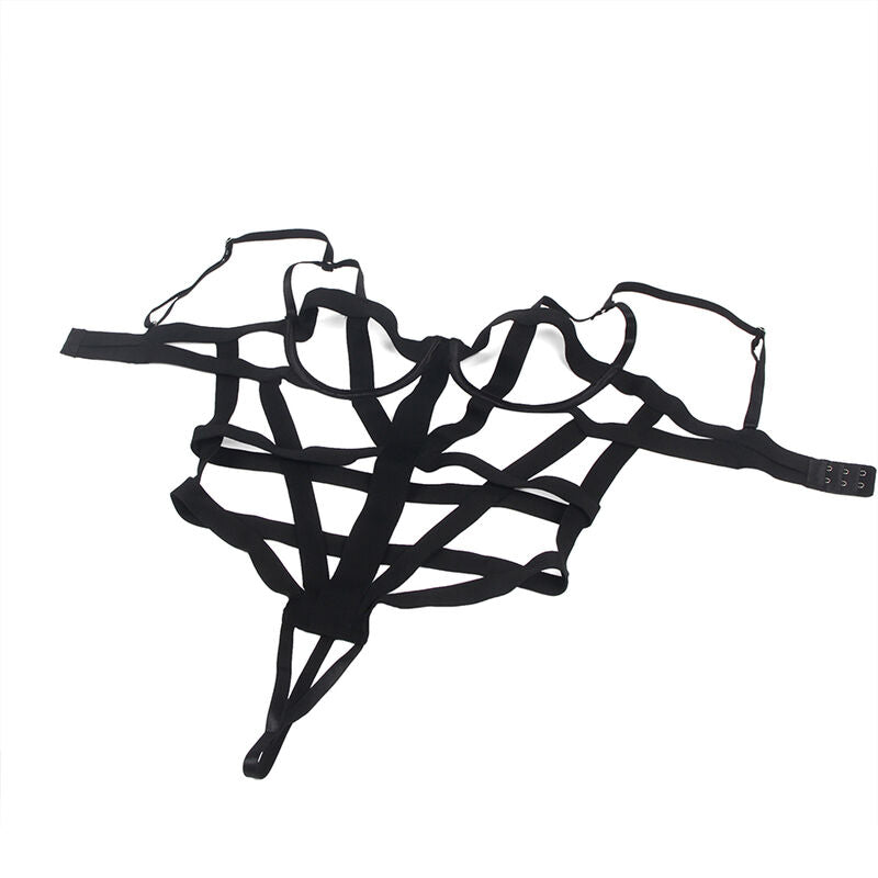 SUBBLIME - SEXY BODYSUIT WITH CUTOUTS BLACK L/XL