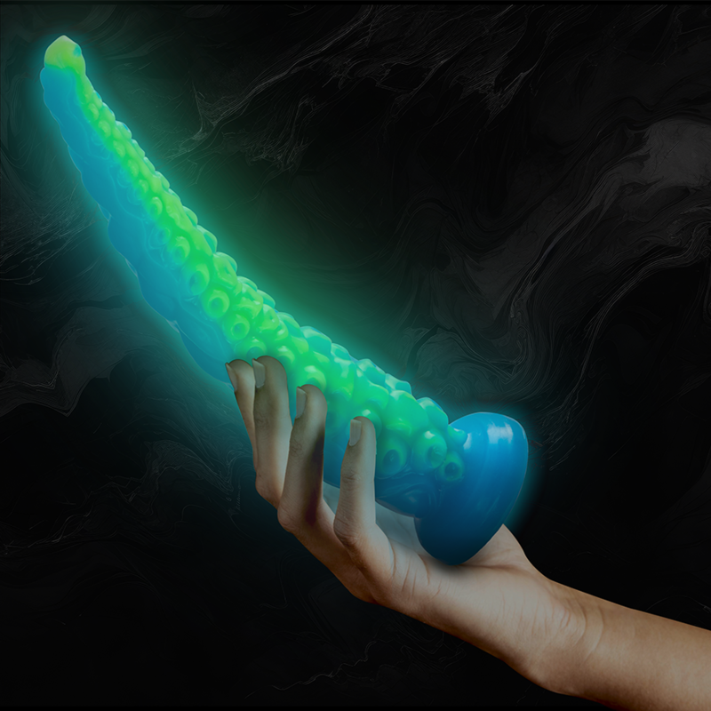 EPIC - SCYLLA FLUORESCENT THIN TENTACLE DILDO, LARGE SIZE