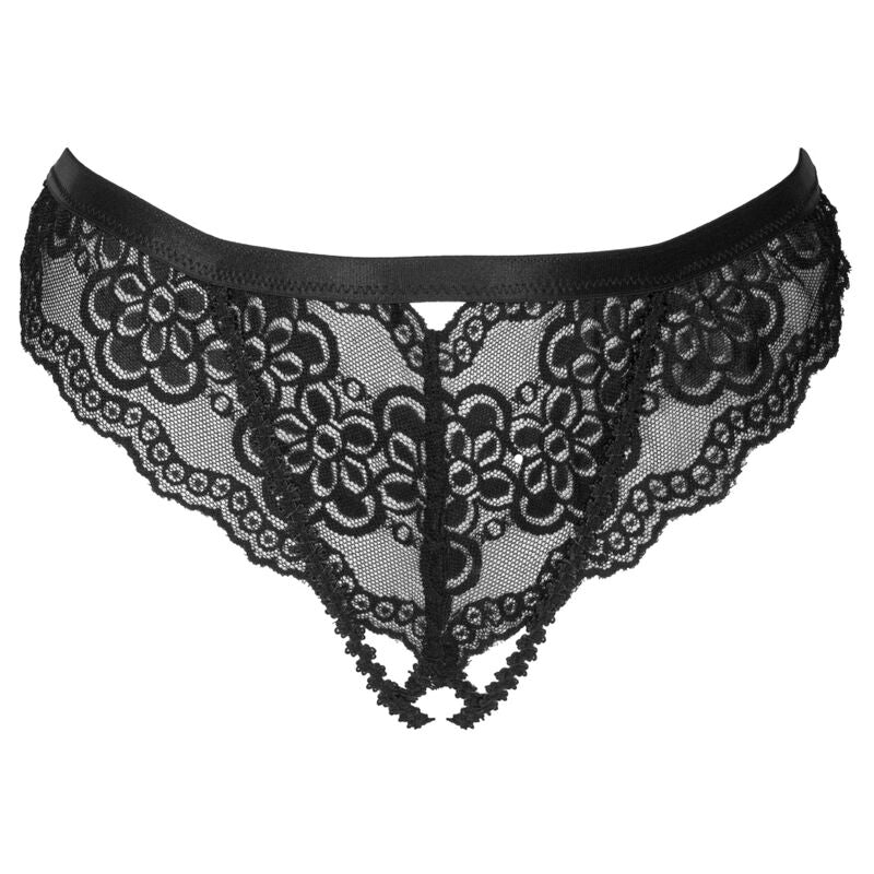 LIVCO CORSETTI FASHION - OKSURIN PANTY BLACK WITH CROSS SLEEVE