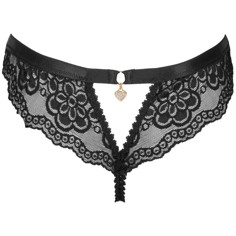LIVCO CORSETTI FASHION - OKSURIN PANTY BLACK WITH CROSS SLEEVE