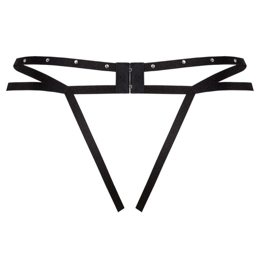 LIVCO CORSETTI FASHION - NOMADE TANGA WITH CROSS-FREE BLACK