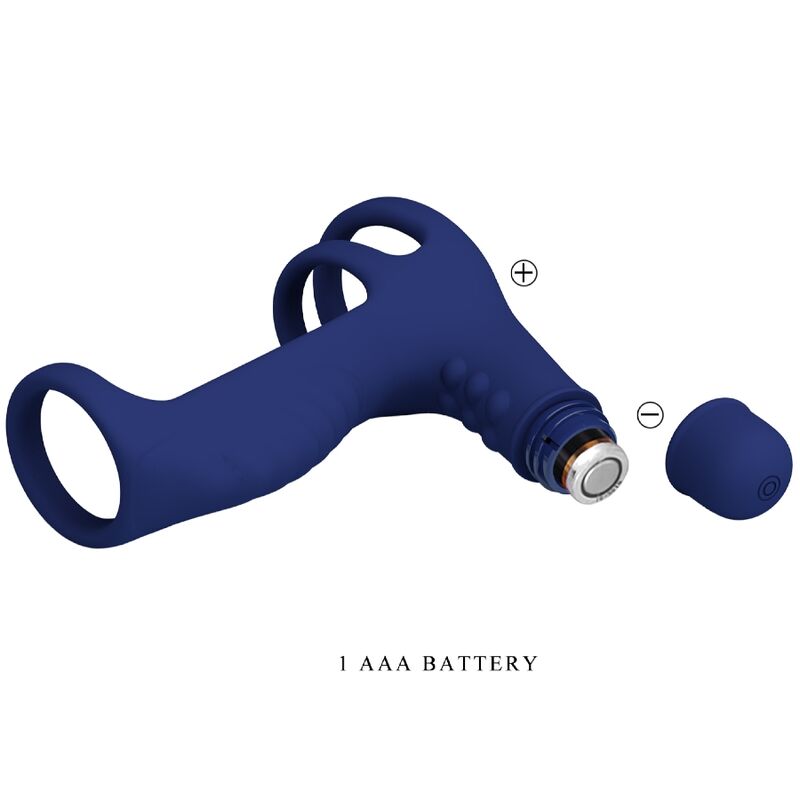 PRETTY LOVE - ELISH VIBRATIONSRING MIT VERLNGERUNG BLAU