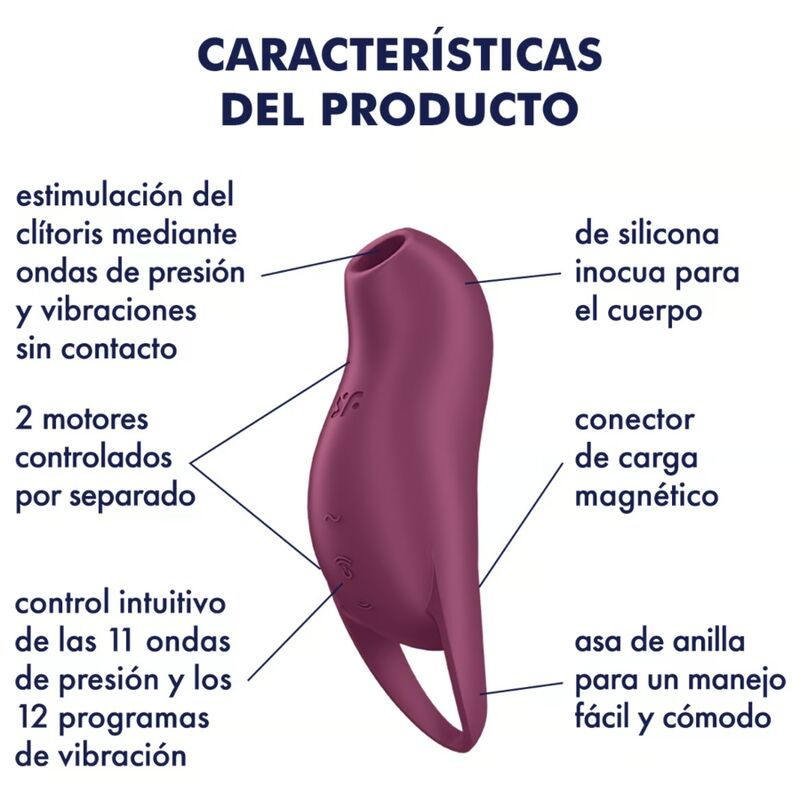 SATISFYER - POCKET PER 1 CLITORIS STIMULATOR GARNET