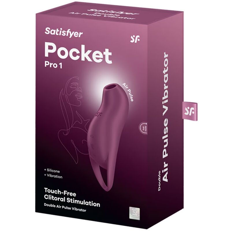 SATISFYER - POCKET PER 1 CLITORIS STIMULATOR GARNET