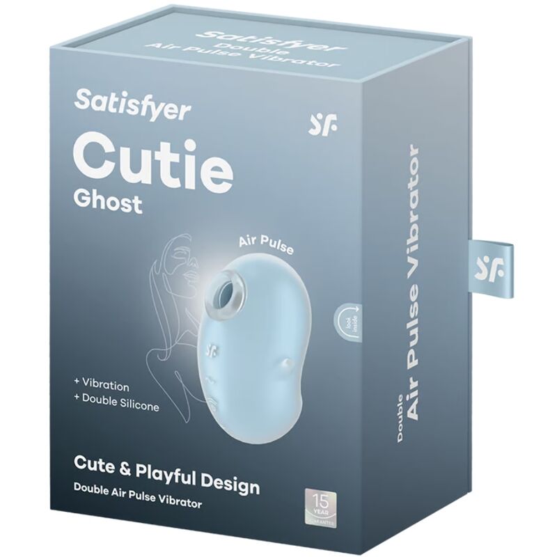 SATISFYER - CUTIE GHOST CLOSED-ON VIBRATOR LIGHT BLUE