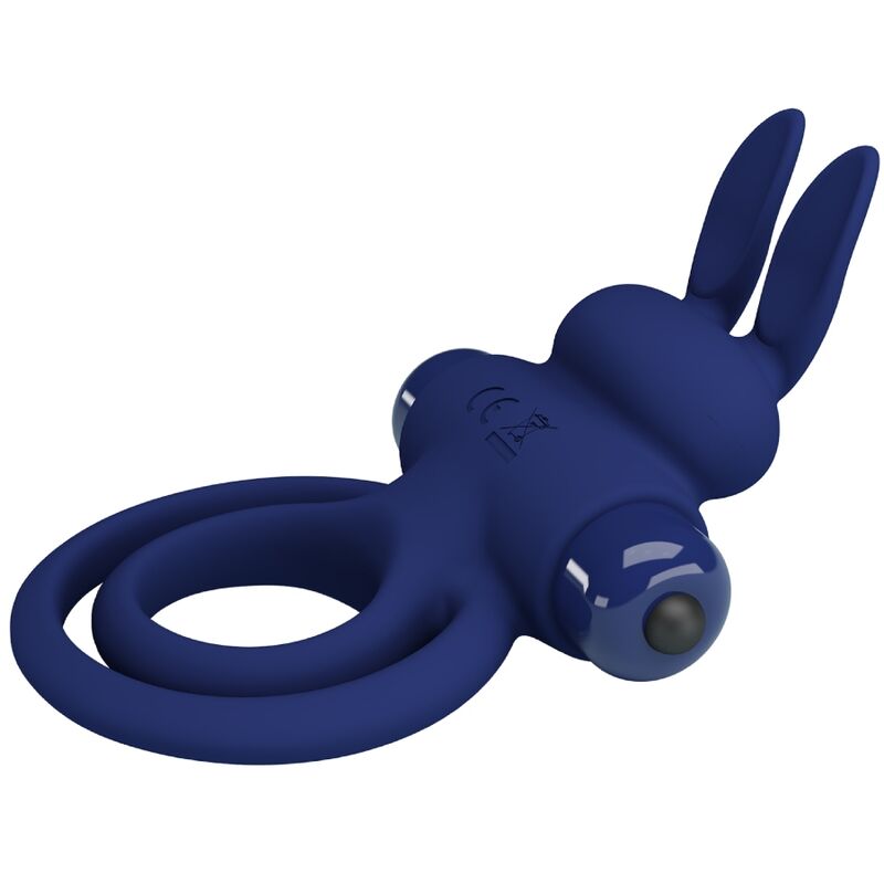 PRETTY LOVE - DAREY DOUBLE VIBRATION RING RABBIT BLUE