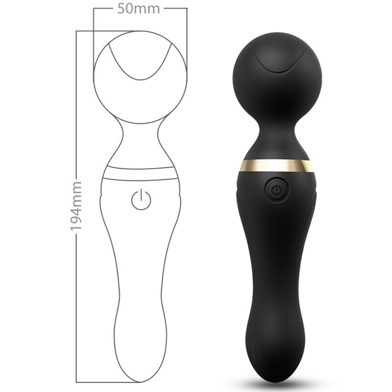 ARMONY - FREEZA MASSAGER &amp; VIBRATOR SUPER FLEXIBLE HEAD BLACK