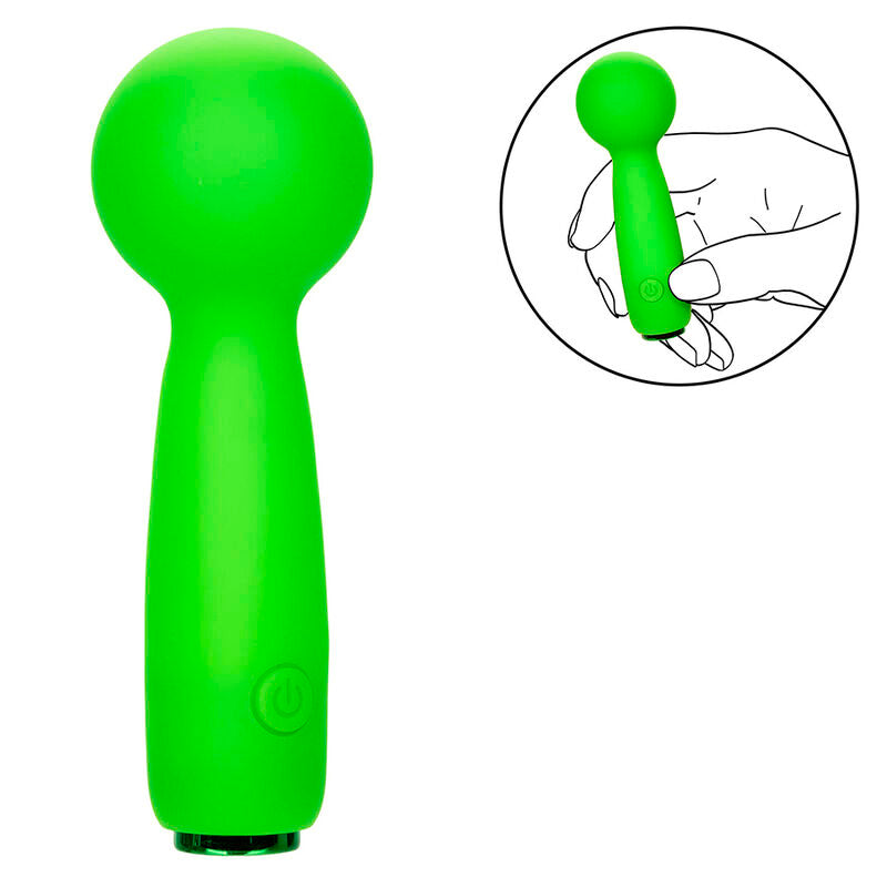 CALEXOTICS - NEON VIBES THE BUBBLY VIBE MINI-MASSAGER 10 VIBRATIONS GREEN