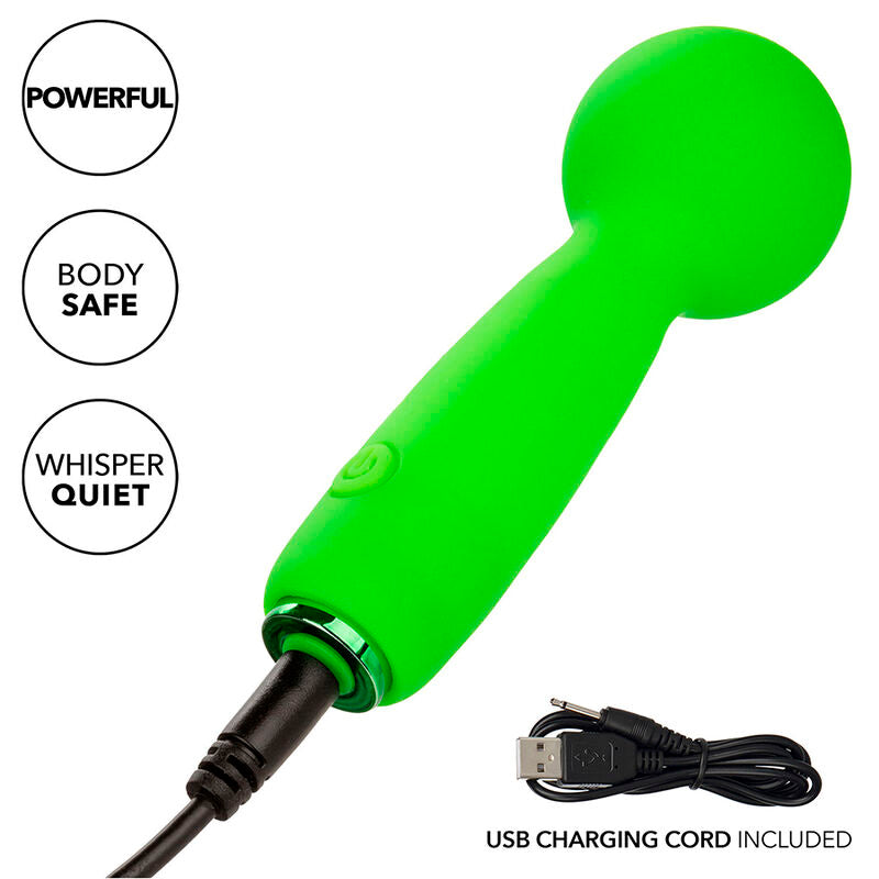 CALEXOTICS - NEON VIBES THE BUBBLY VIBE MINI-MASSAGER 10 VIBRATIONS GREEN