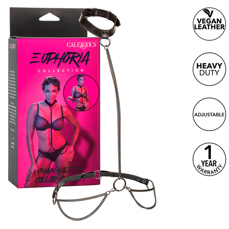 CALEXOTICS - EUPHORIA CHAIN ​​HALTER COLLAR AND LEASH