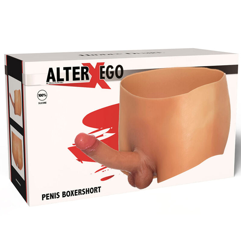 VERBORGENE BEGIERDE – ALTER EGO BOXERSHOT MIT 18 CM PENIS, GRÖSSE L