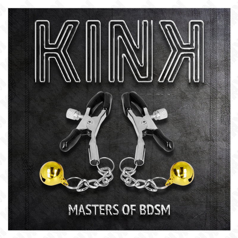 KINK - GOLDEN JINGLE BELL PENDANT NIPPLE CLIPS 6 CM