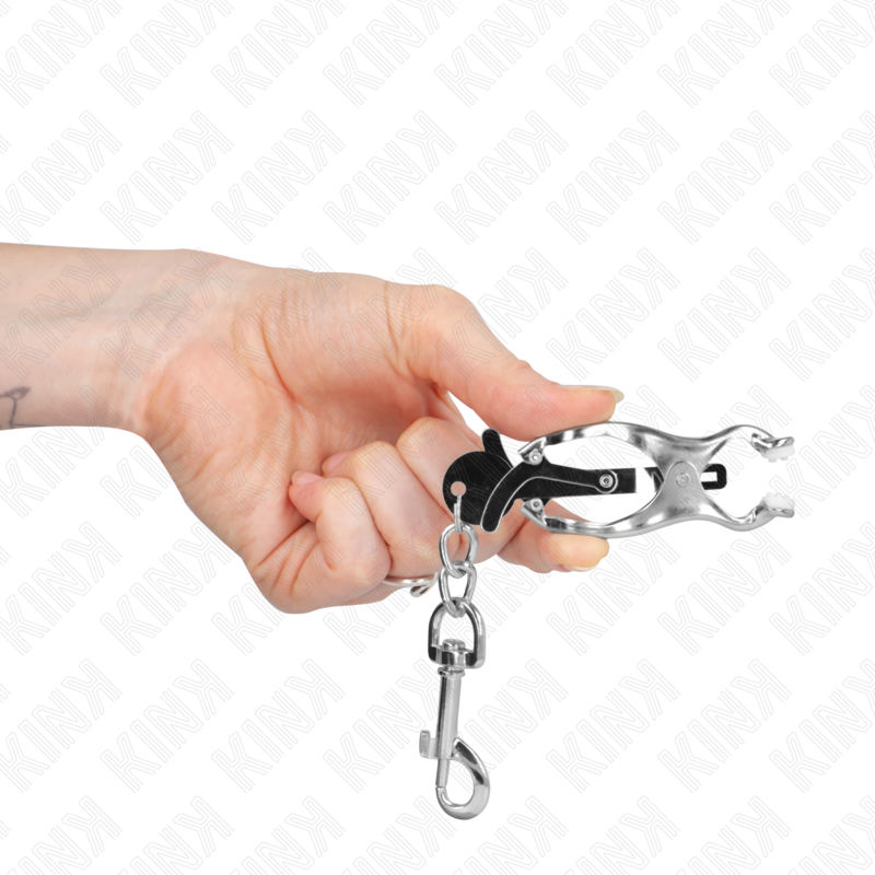 KINK - JAPANESE CLOVER NIPPLES WITH HOOKS SILVER