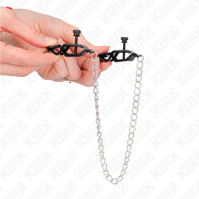 KINK - FLAT CHAIN ​​NIPPLE CLIPS SILVER 30 CM