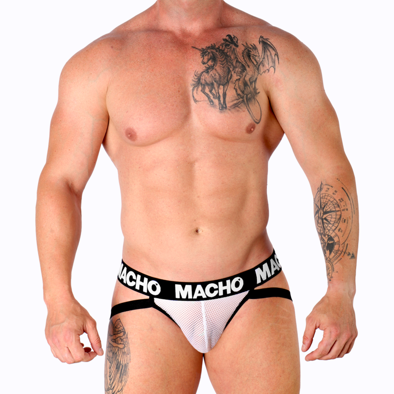 MACHO - MX26X1 JOCK GRID WHITE XL