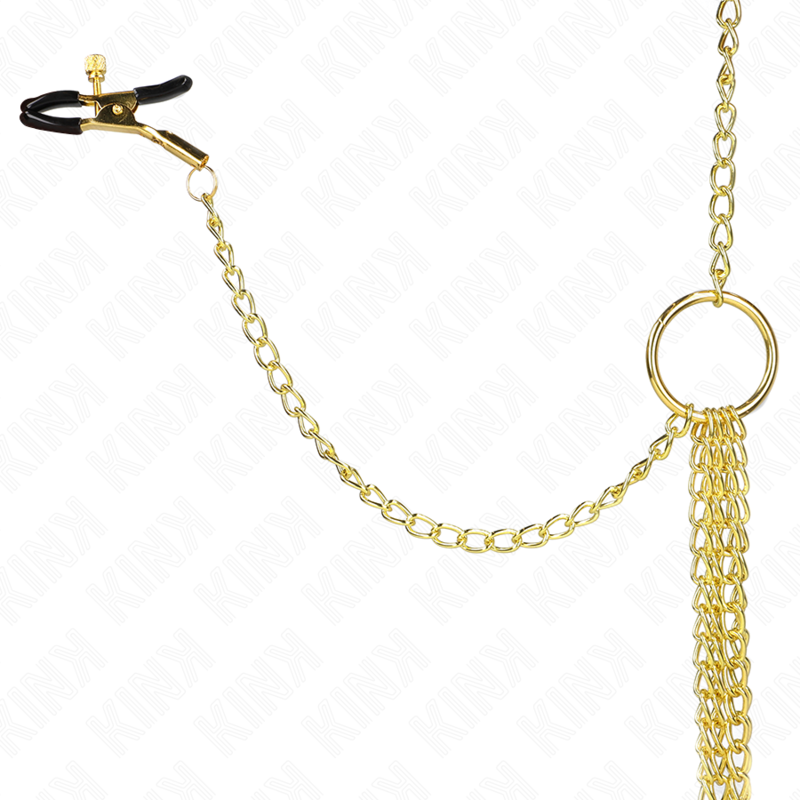 KINK - 4 nipple and clitoris clamps, adjustable, gold