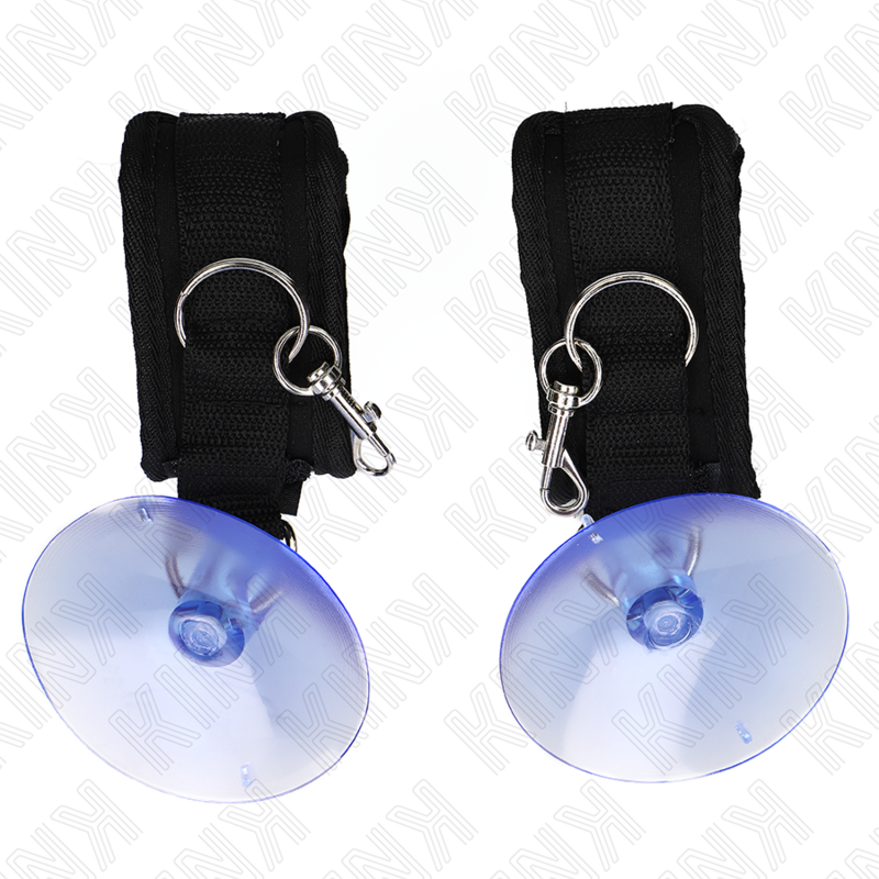 KINK - WRIST RESTRAINTS WITH SUCTION CUPS BLACK 29-40 CM X 5 CM