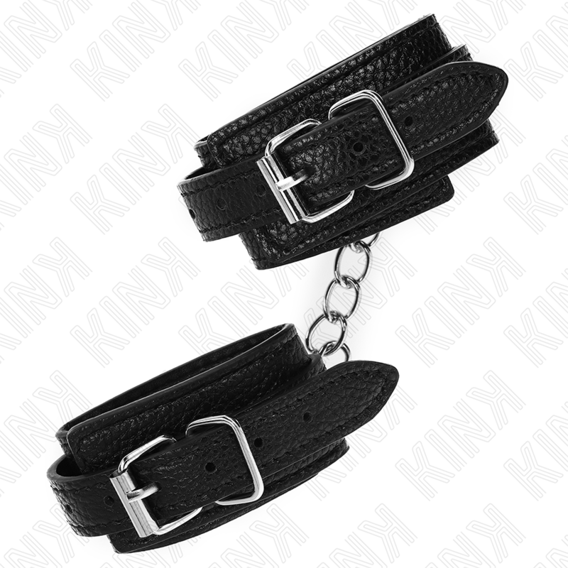 KINK - WRIST RESTRAINTS WITH SNAKE PATTERN, BLACK, ADJUSTABLE 20-28 CM X 5.4 CM