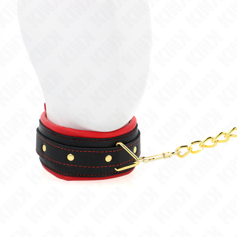 KINK - COLLAR WITH LEASH MADE OF SIMPLE FABRIC, ADJUSTABLE 33-48 CM X 5.7 CM