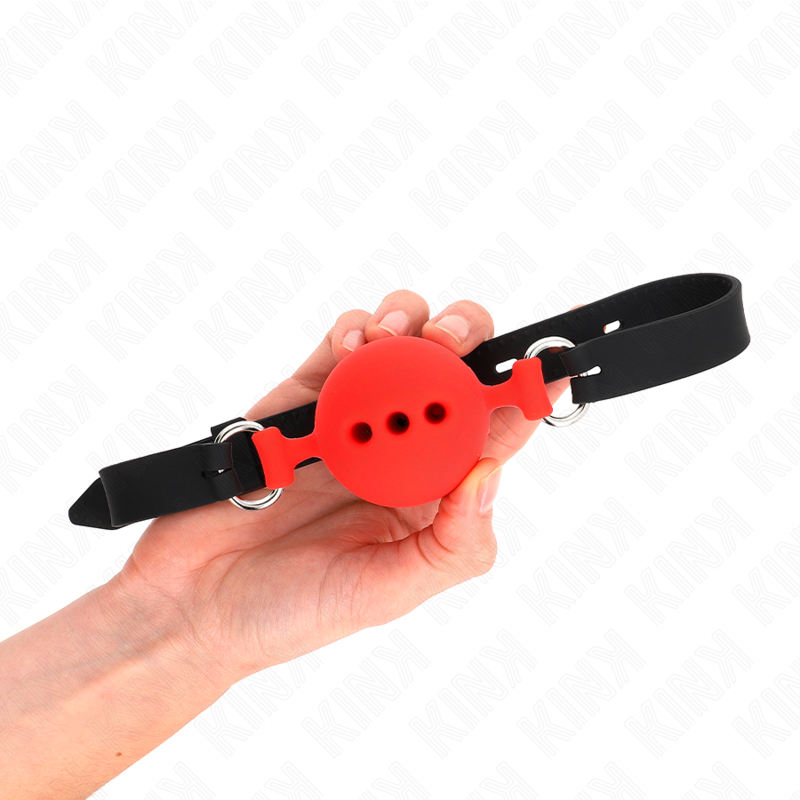 KINK - FULL SILICONE FLAPES 55 x 2 CM WITH 5 CM BALL SIZE L RED ADJUSTABLE 35-51 CM