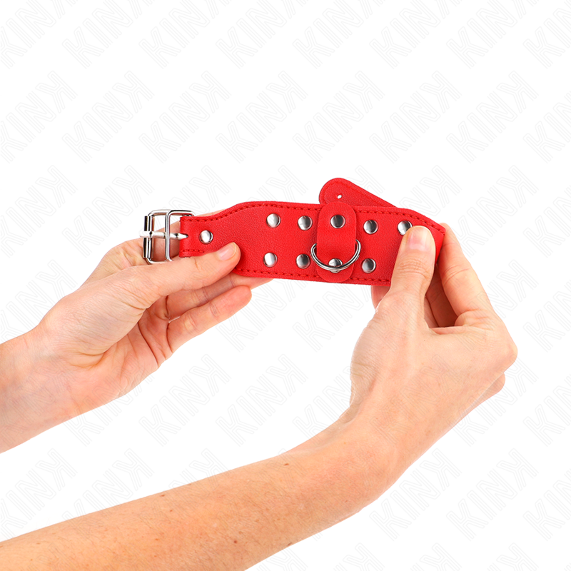 KINK - BRACKETS WITH DOUBLE ROW ADJUSTABLE RIVETS RED