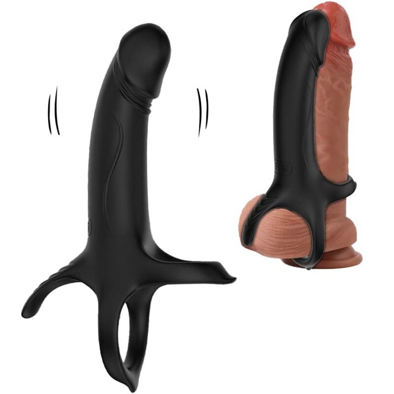 ARMONY - DILDO WITH RING &amp; VIBRATOR BLACK