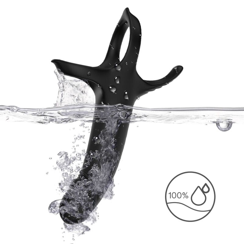 ARMONY - DILDO WITH RING &amp; VIBRATOR BLACK