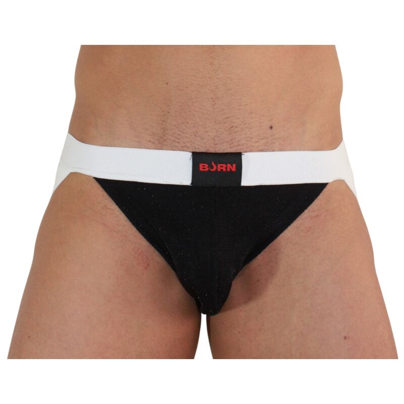 BURN - 004 JOCK GLOSSY BLACK / WHITE XL