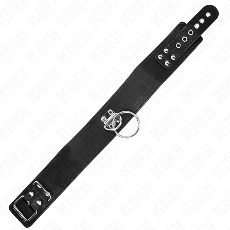 KINK - RIVETED LEASH 116 CM COLLAR WITH FAUX LEATHER STRAP 50 X 5 CM