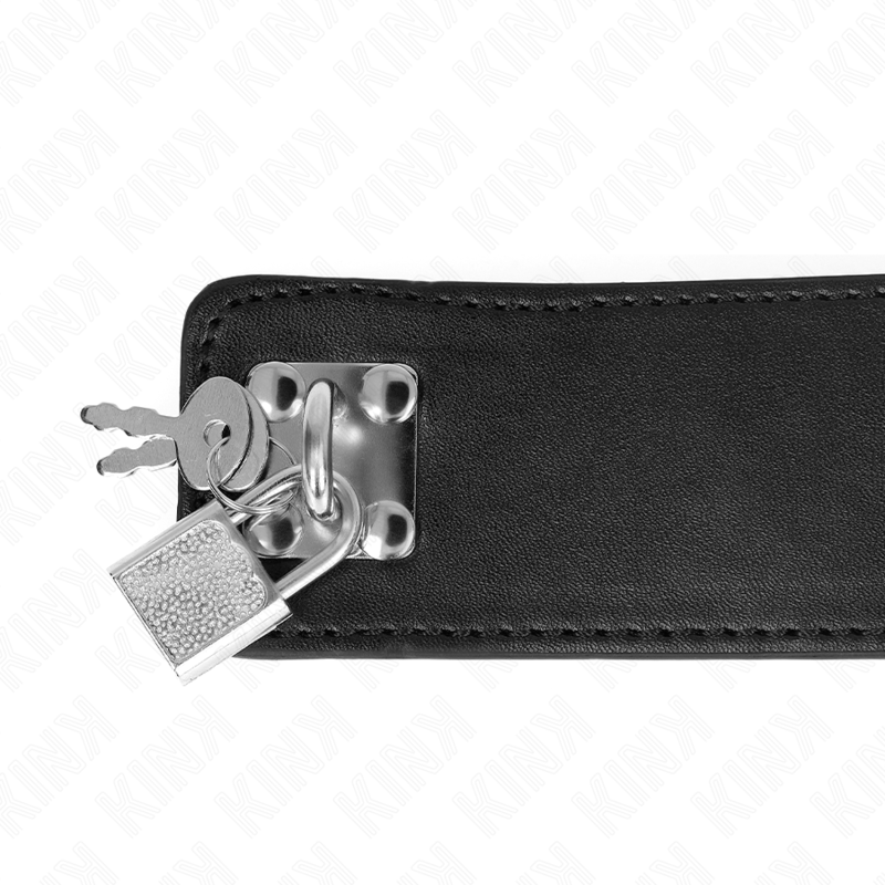 KINK - NECKLACE WITH 65 CM BELT WITH WIDE BLACK STRAP ADJUSTABLE 33.5-41 CM X 5 CM