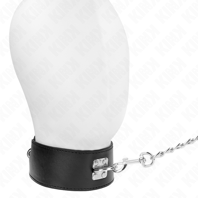 KINK - NECKLACE WITH 65 CM BELT WITH WIDE BLACK STRAP ADJUSTABLE 33.5-41 CM X 5 CM