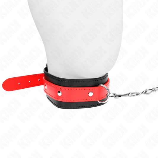 KINK - NECKLACE WITH RED BAND 65 CM ADJUSTABLE 36-43 CM X 5 CM