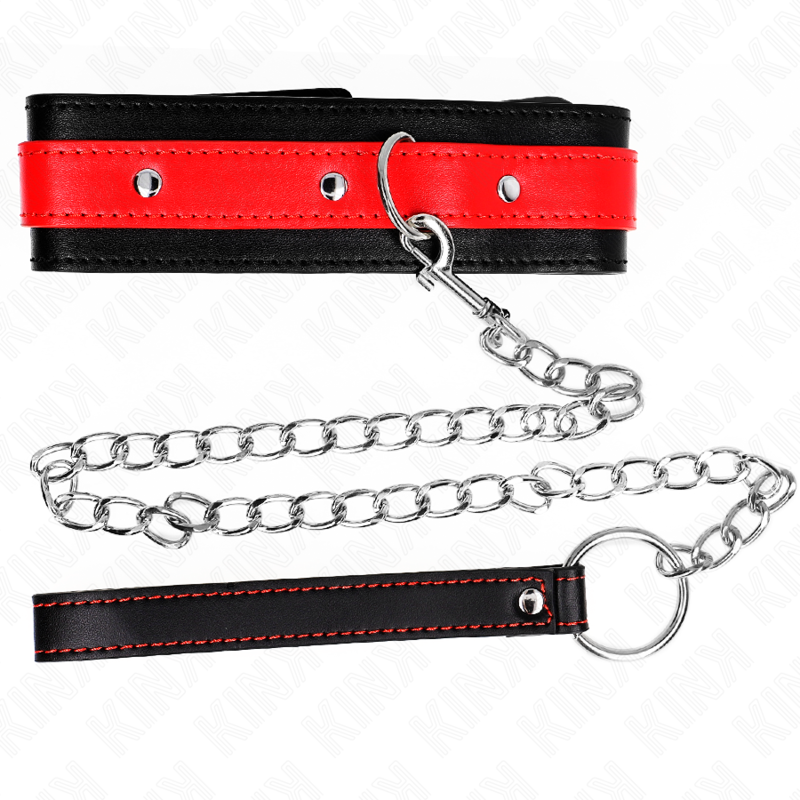 KINK - NECKLACE WITH RED BAND 65 CM ADJUSTABLE 36-43 CM X 5 CM