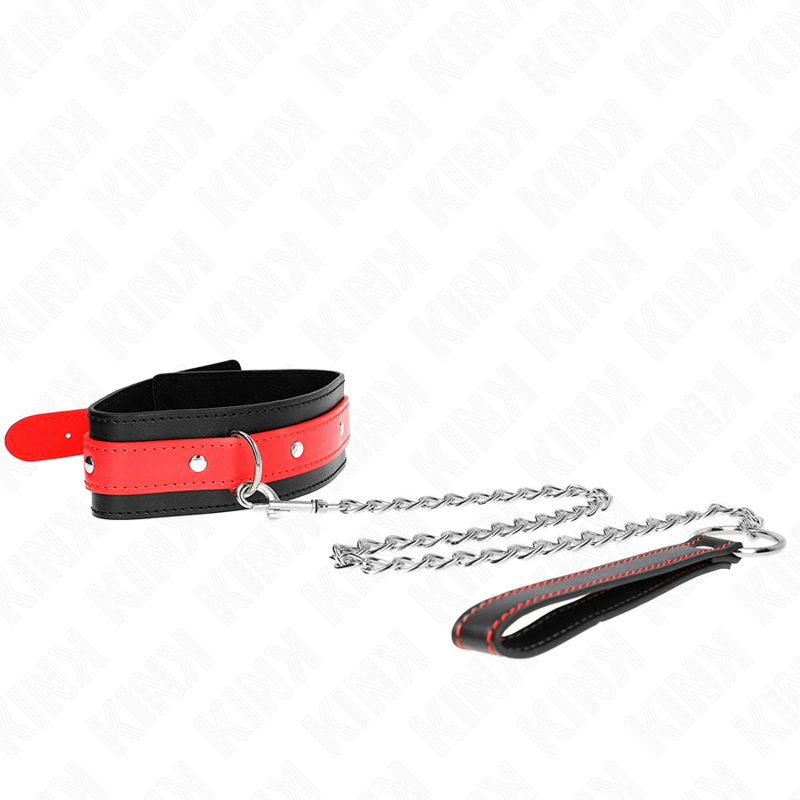 KINK - NECKLACE WITH RED BAND 65 CM ADJUSTABLE 36-43 CM X 5 CM