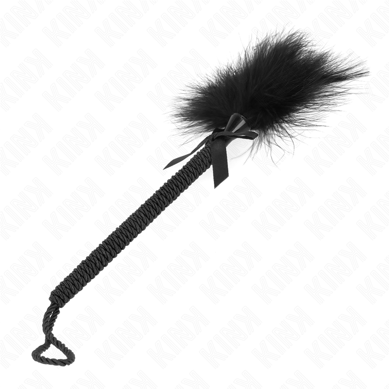 KINK - NYLON ROPE ROD WITH TICKLE FEATHERS AND BLACK BOW 25 CM