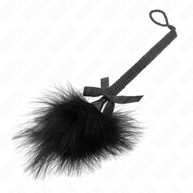 KINK - NYLON ROPE ROD WITH TICKLE FEATHERS AND BLACK BOW 25 CM