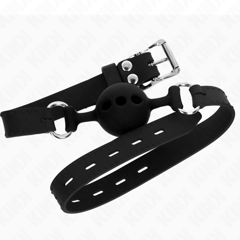 KINK - FULL SILICONE FLAPES 55 x 2 CM WITH 4 CM BALL SIZE S BLACK ADJUSTABLE 35-51 CM