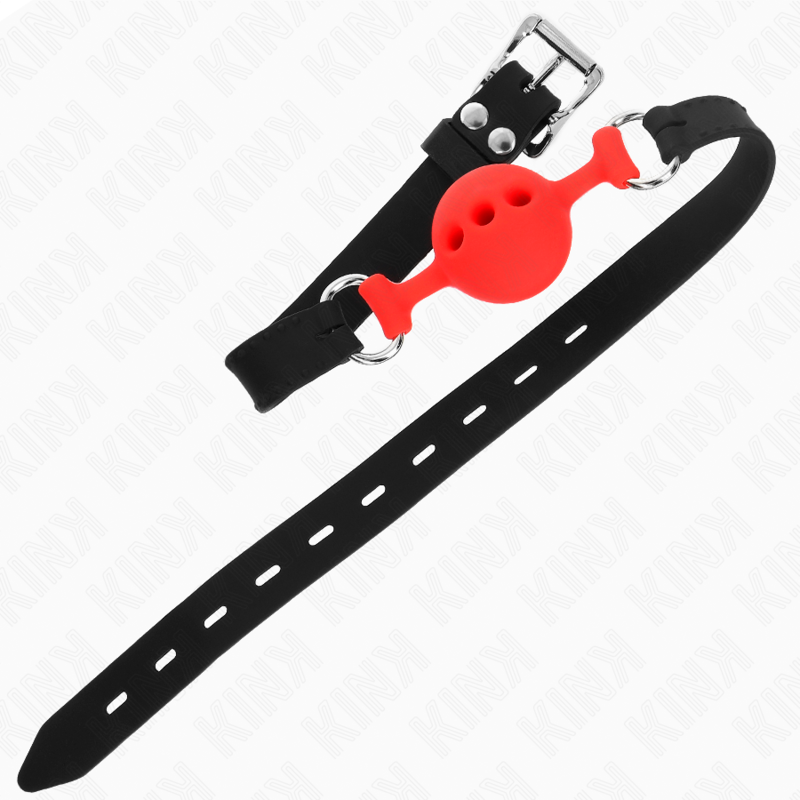 KINK - FULL SILICONE FLAPES 55 x 2 CM WITH 4 CM BALL SIZE S RED ADJUSTABLE 35-51 CM