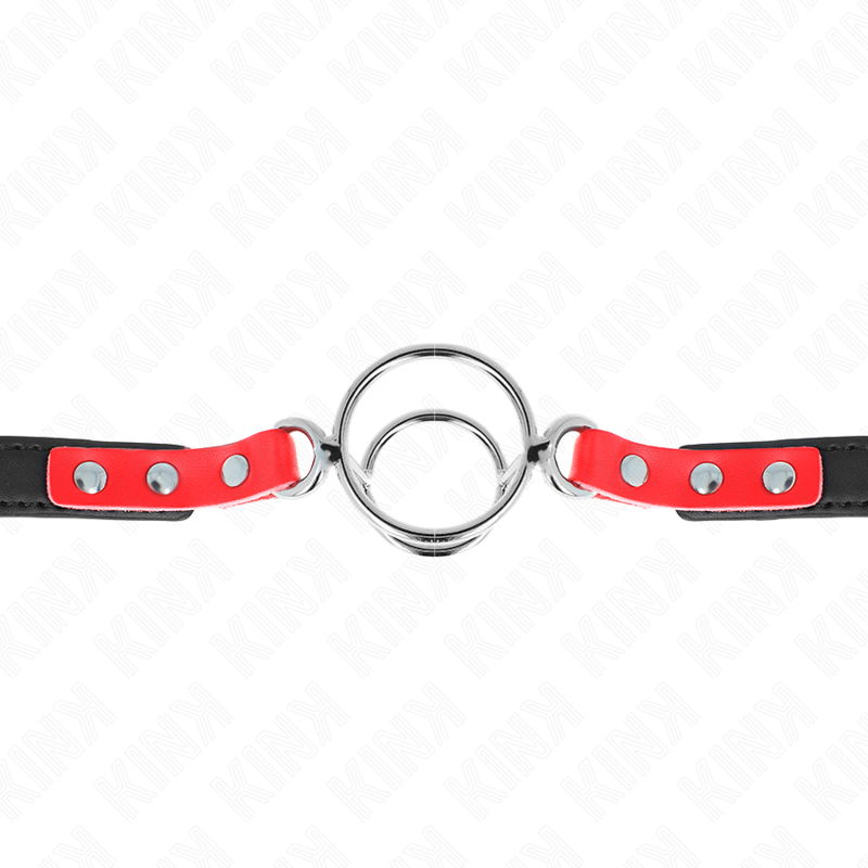 KINK - GAUG WITH MULTIPLE O-RINGS 4 / 4.8 CM RED 38 X 56 CM